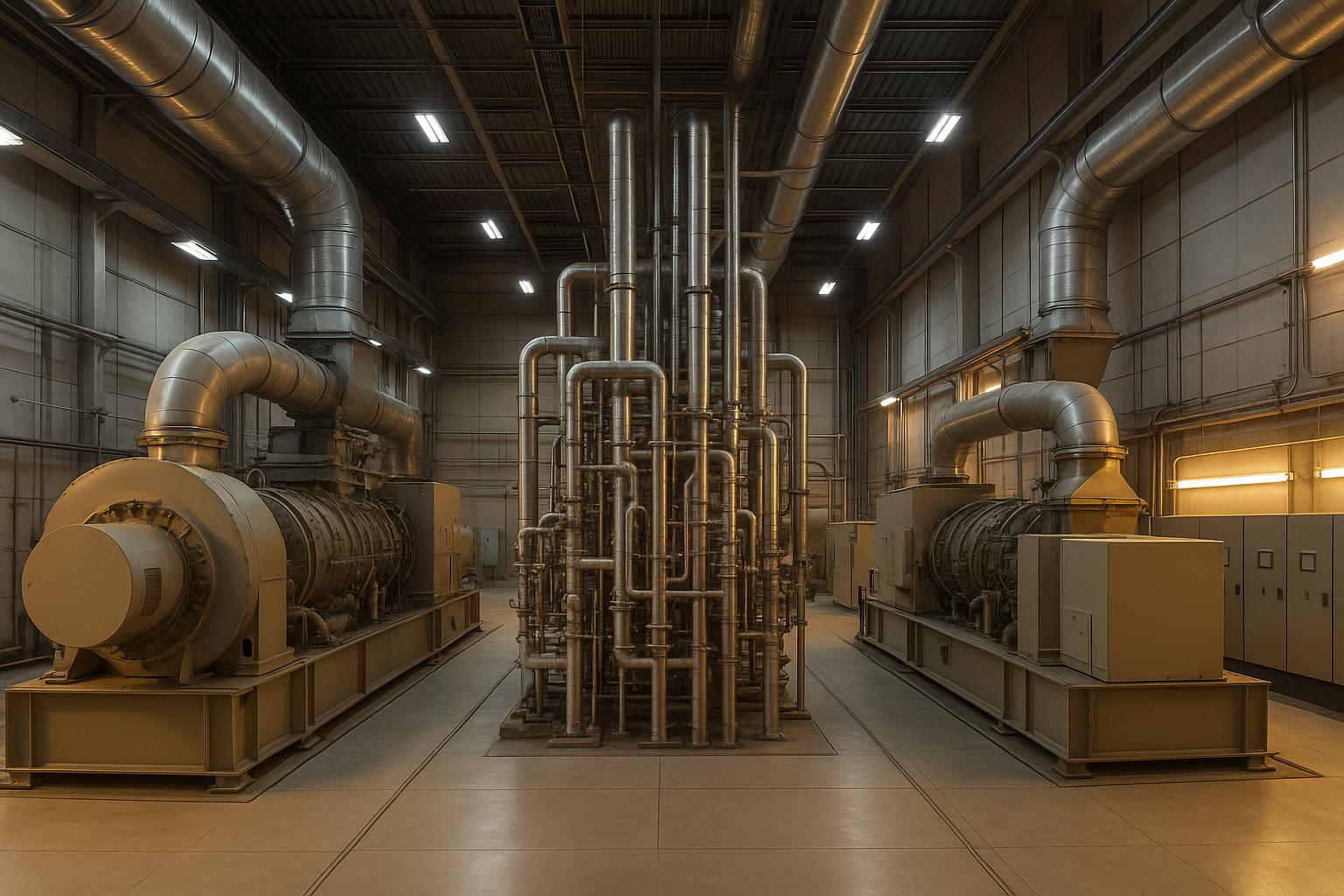 CHP cogeneration system interior